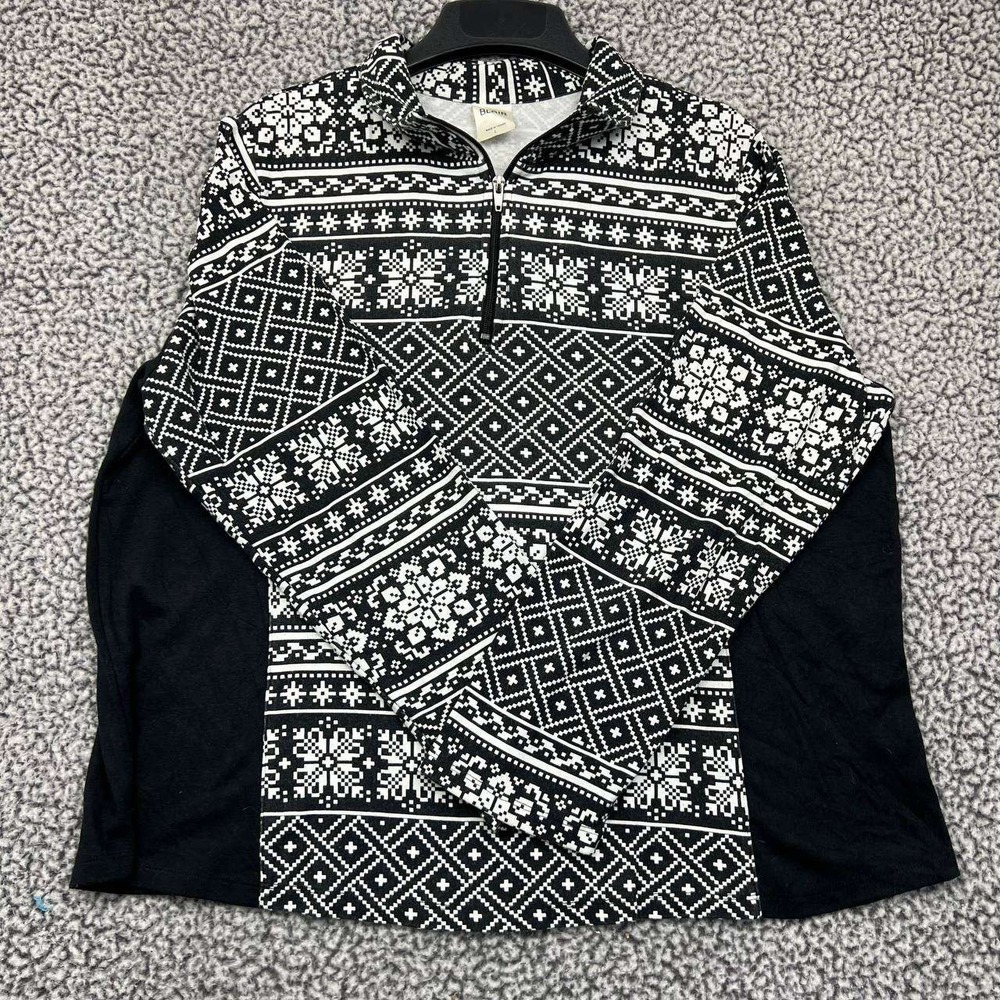 Blair Sweater Women Large Black Long Sleeve Mock Neck 1/4 Zip Adult Outdoor L